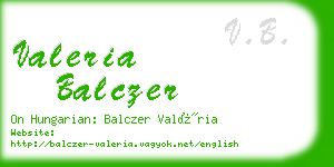 valeria balczer business card